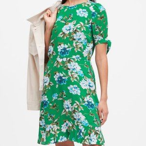 Banana Republic Puff Sleeve A-Line Floral Dress